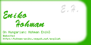 eniko hohman business card