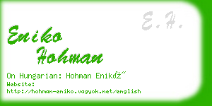 eniko hohman business card